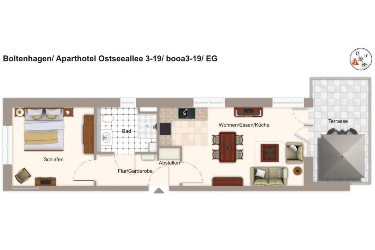 Aparthotel Ostseeallee Aparthotel Ostseeallee 3-19 บอลเทินฮาเกิน ภายนอก รูปภาพ